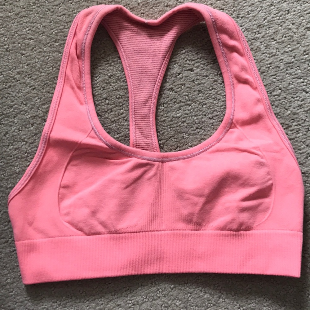Lululemon orange sports bra razor back